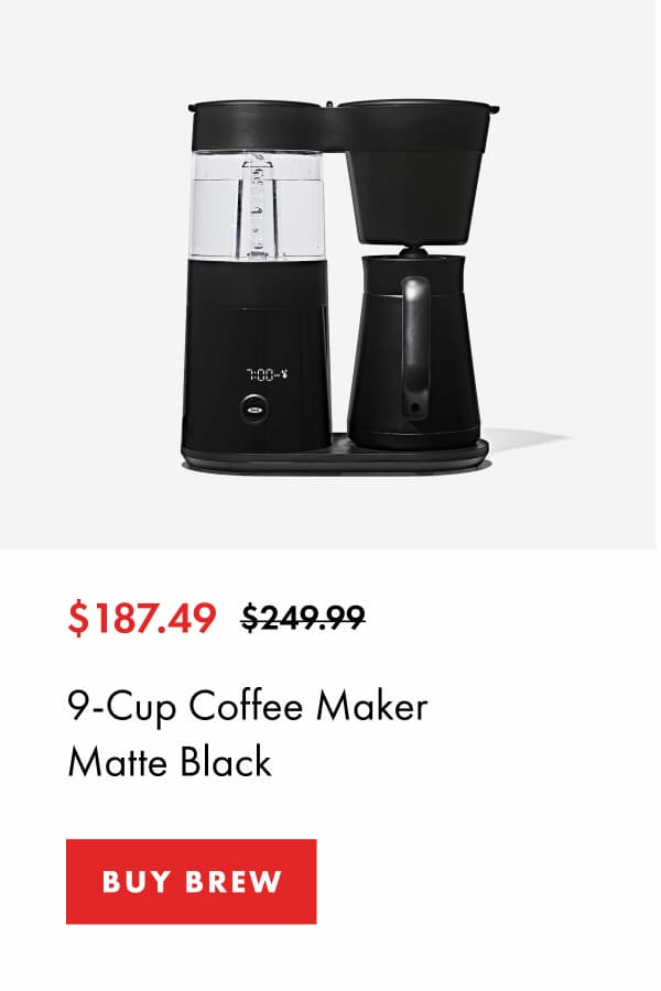$187.49 9-Cup Coffee Maker Matte Black | BUY BREW