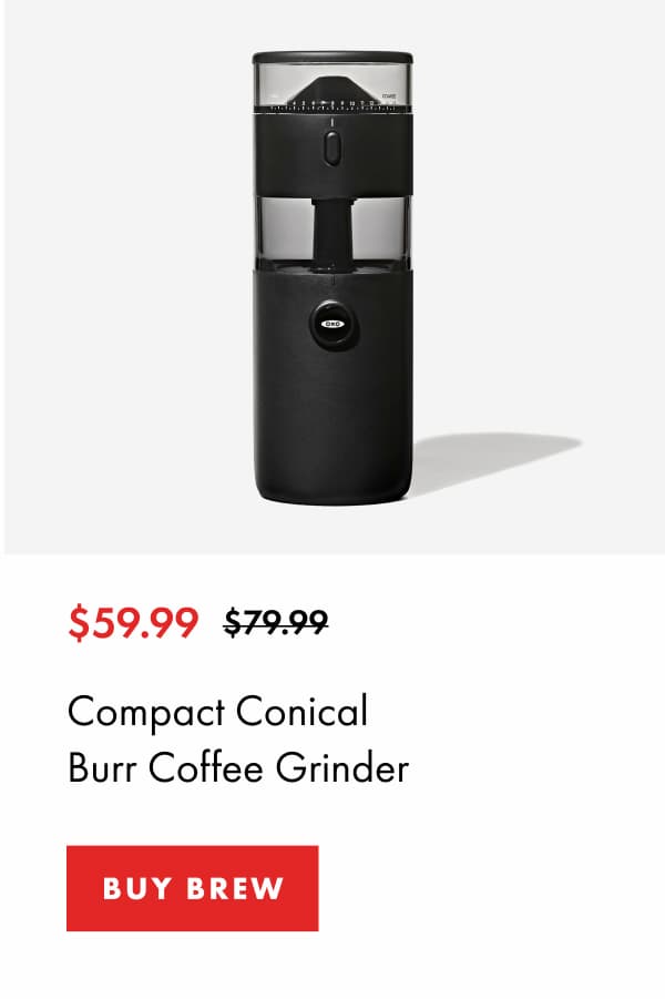 $59.99 Compact Conical Burr Coffee Grinder | BUY BREW
