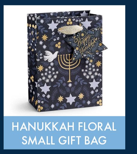Rifle Paper Co. Hanukkah Floral Small Gift Bag