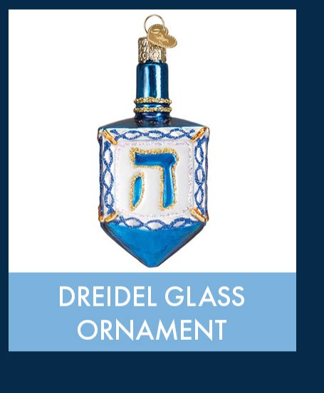 Dreidel Glass Ornament