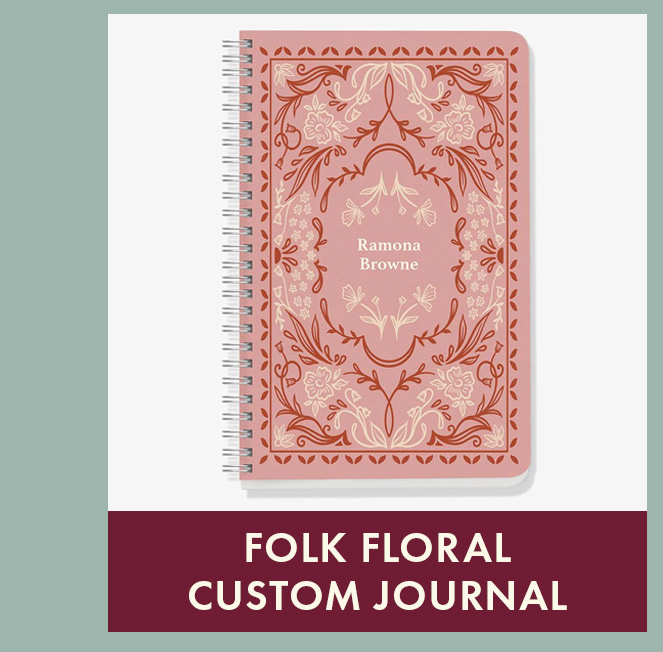 Folk Floral Custom Journal