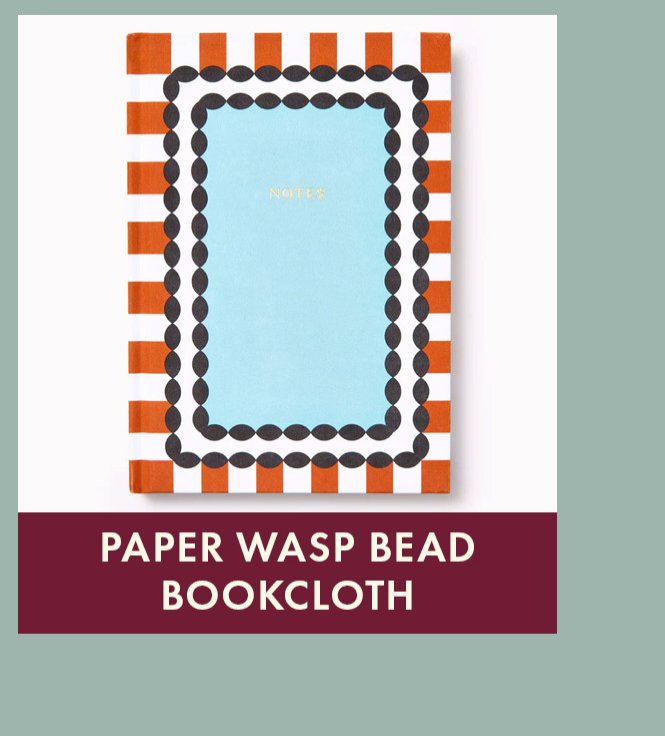 Paper Wasp Bead Bookcloth - Limited Edition