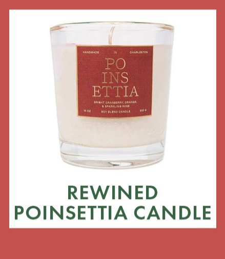 Rewined Poinsettia Candle