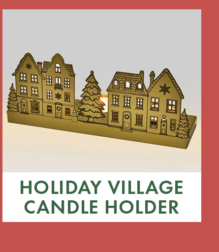 Holiday Village Candle Holder