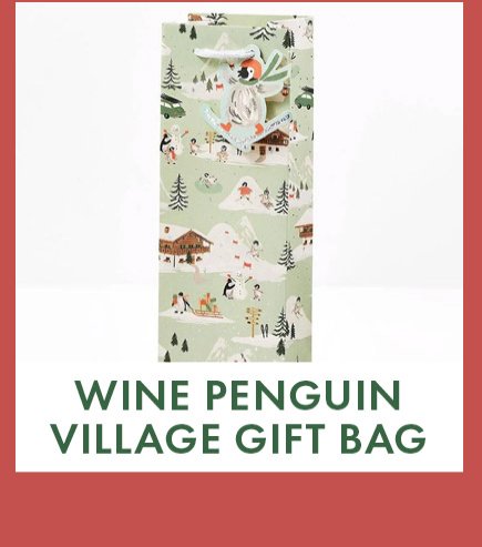 WINE Rifle Penguin Village Gift Bag