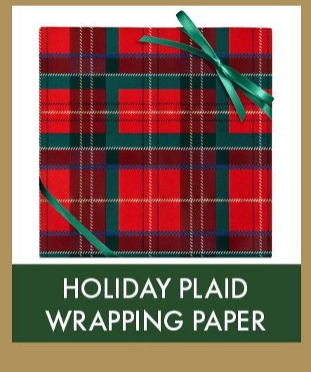 Holiday Plaid Stone Wrapping Paper