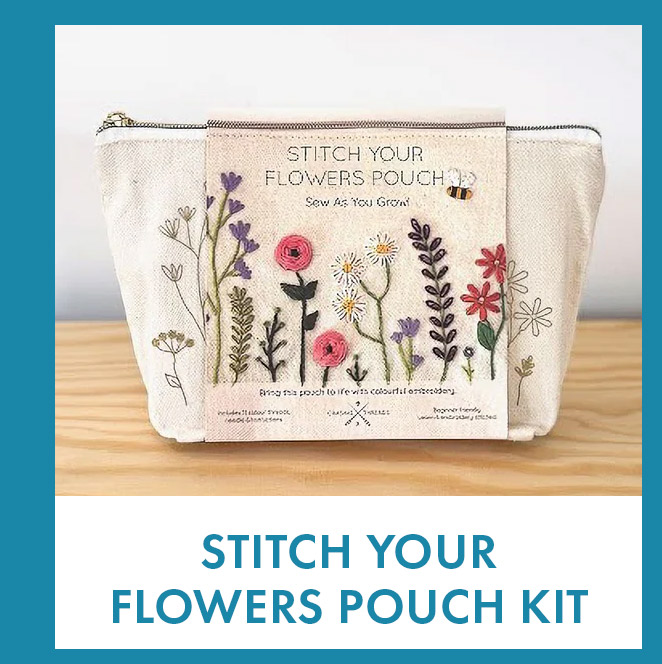 Stitch Your Flowers Pouch Kit