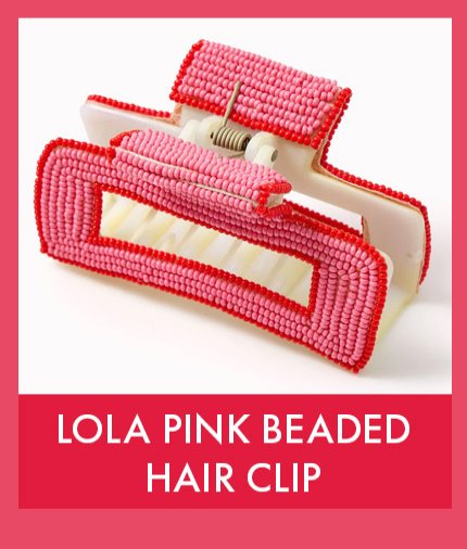 Lola Pink Beaded Hair Clip