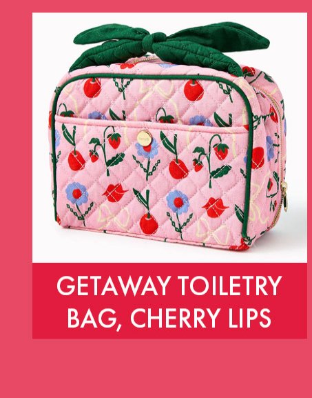 Getaway Toiletry Bag, Cherry Lips