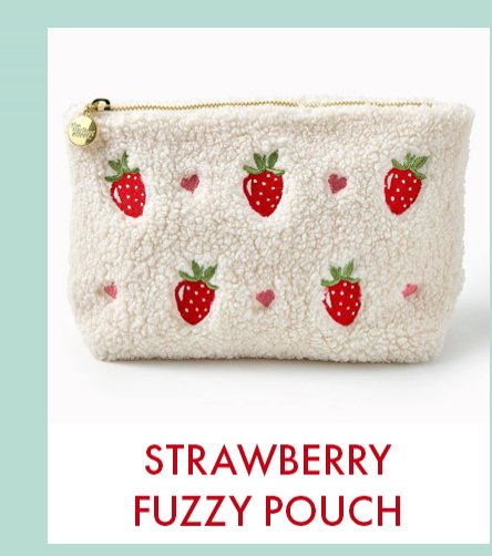 Strawberry Fuzzy Pouch