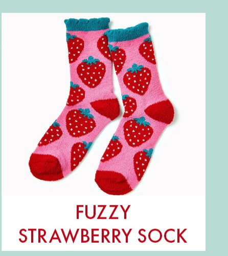 Fuzzy Strawberry Sock