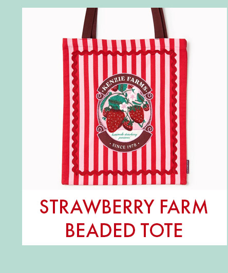 Strawberry Farm Beaded Tote