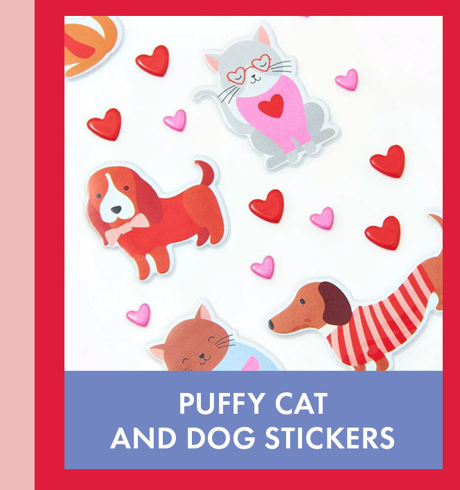 Puffy Cat and Dog Stickers