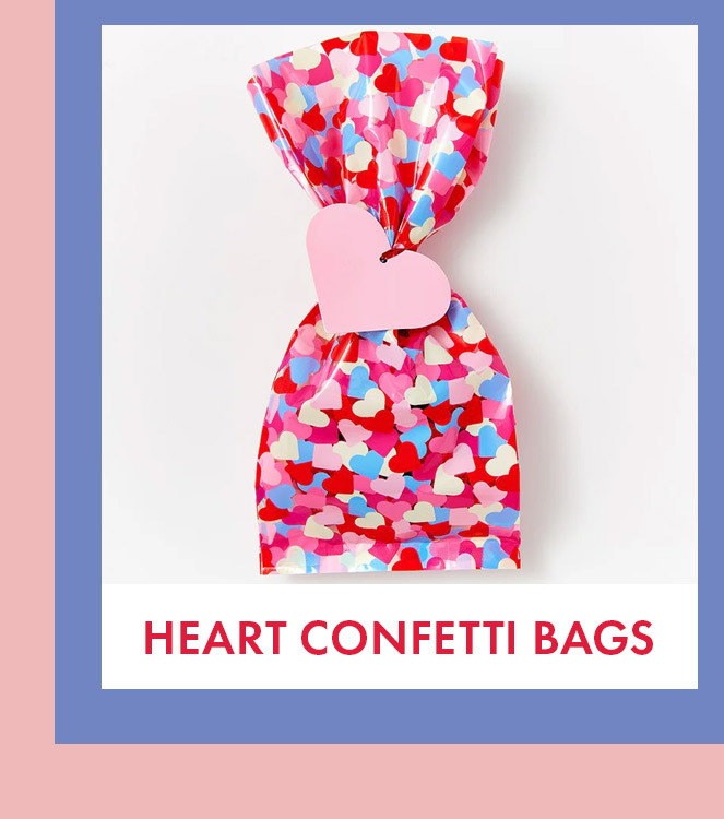 Heart Confetti Cello Bags
