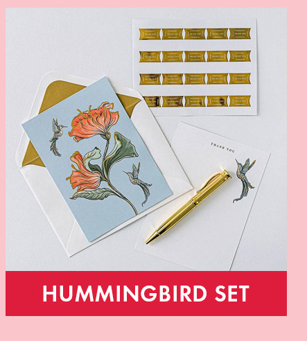 Hummingbird Luxury Thank You Card Set