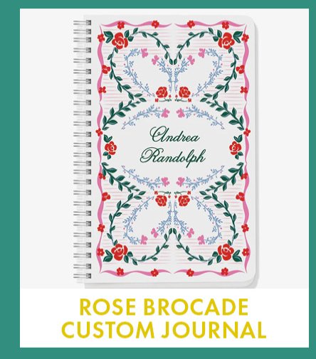 Rose Brocade Custom Journal