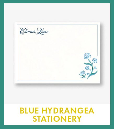Blue Hydrangea Stationery
