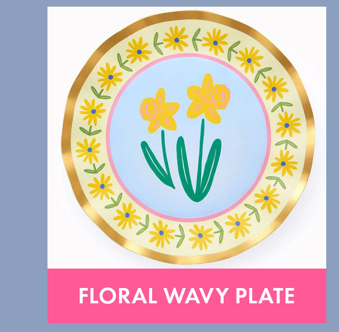 Floral Wavy Dinner Plate