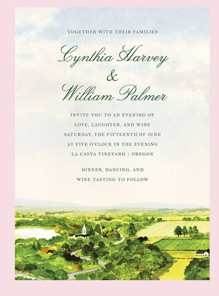 Vineyard Views Wedding Invitation