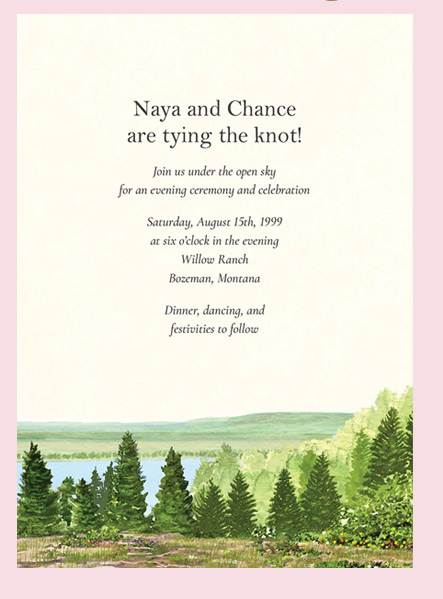 Open Sky Wedding Invitation