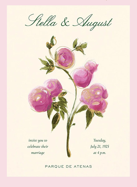 Vintage Blooms Wedding Invitation
