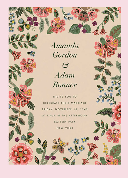 Gracie Border Wedding Invitation
