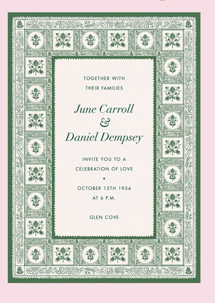 Artichoke Wedding Invitation