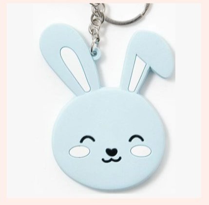 Mirrored Bunny Keychain