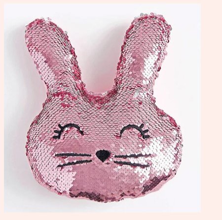 Sequin Bunny Pillow