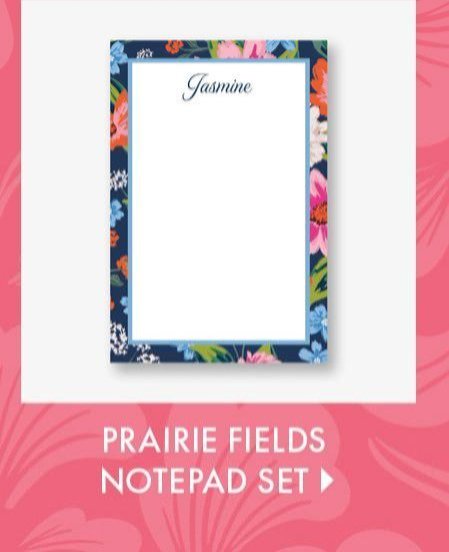 Prairie Fields Personalized Notepad Set