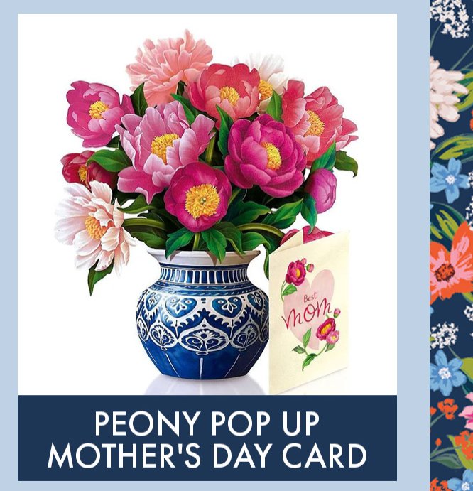 Peony Pop Up Mother's Day Card