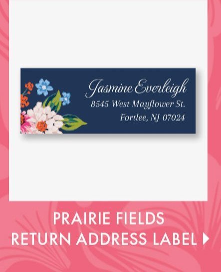 Prairie Fields Return Address Label