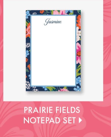 Prairie Fields Personalized Notepad Set