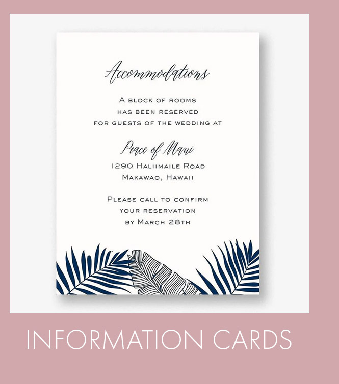 Wedding Information Cards