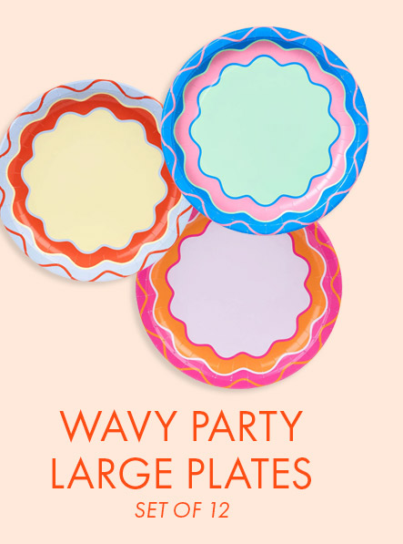 Wavy Party Assorted Large Plates