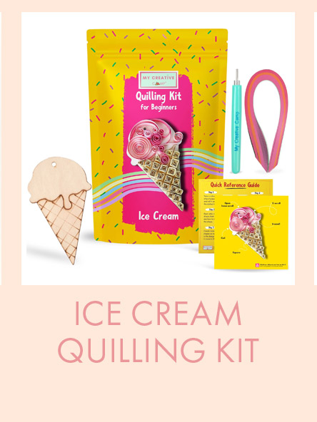Ice Cream Paper Quilling Craft Kit