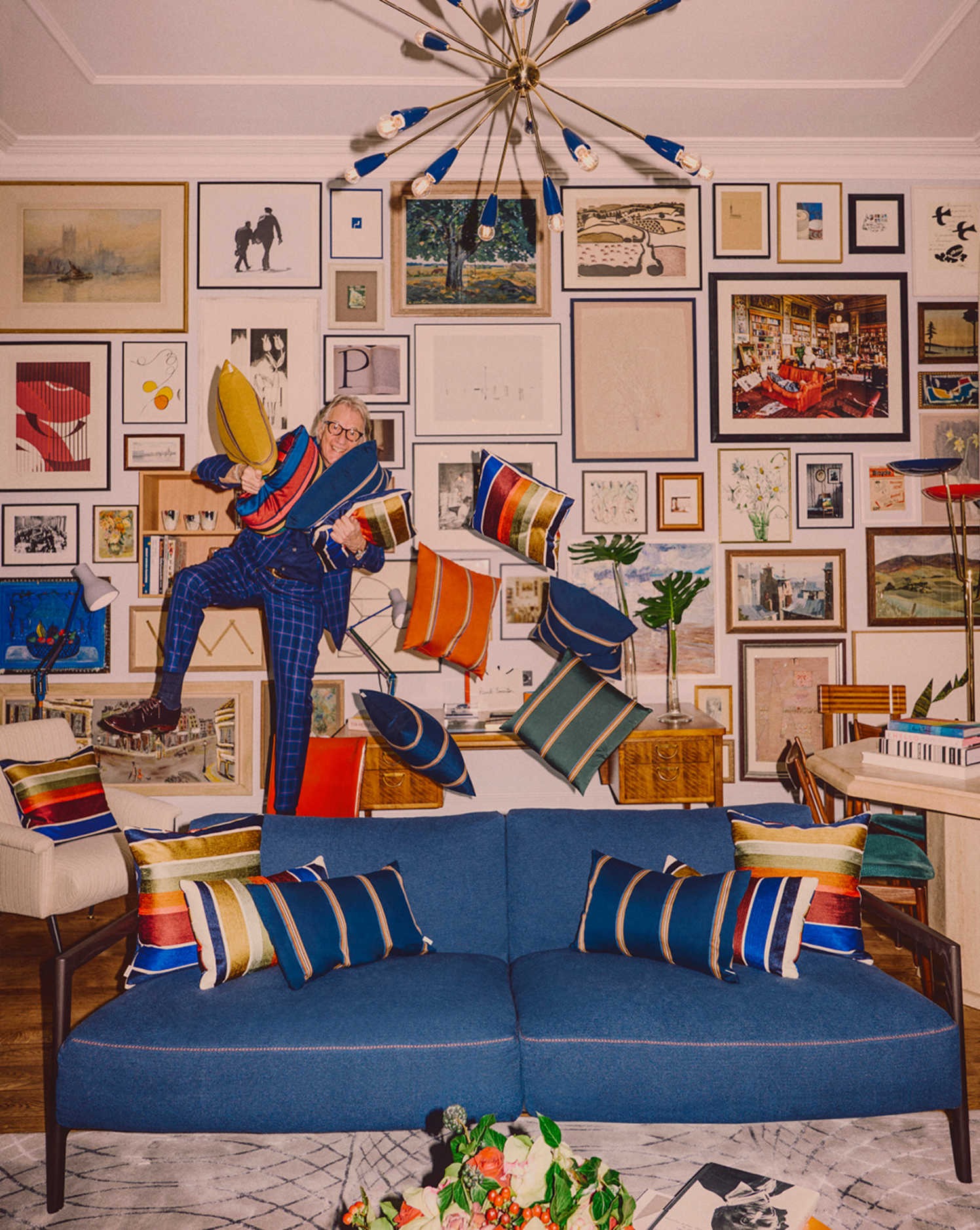 an image of a red background with hearts and a white text that says paul smith collectors club