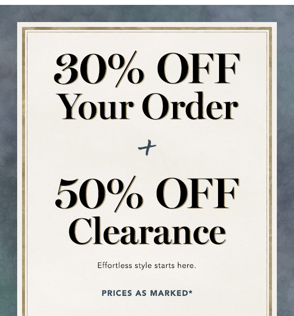 30-50% off sitewide