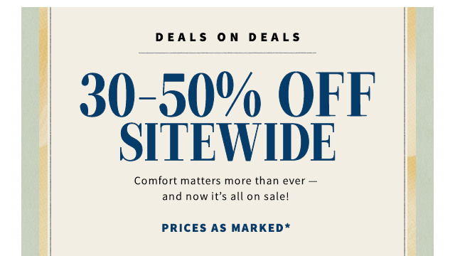 30-50% Off Sitewide