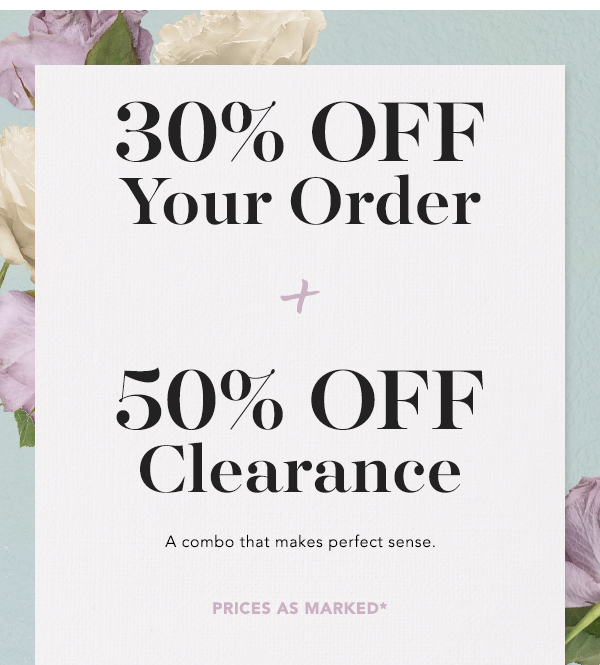 30-50% off sitewide