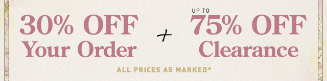 30% off your order