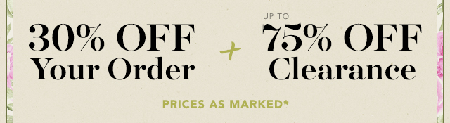 30% off your order