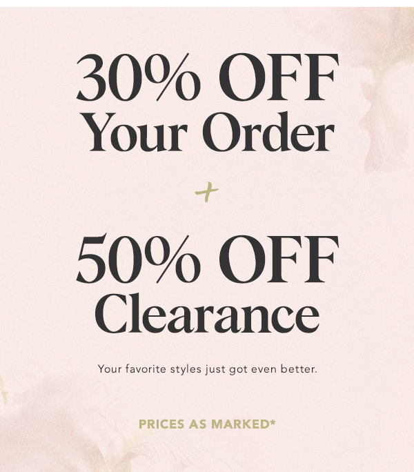 30-50% off sitewide