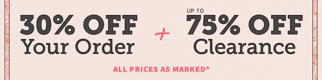 30% off your order