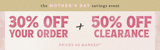 30% off your order