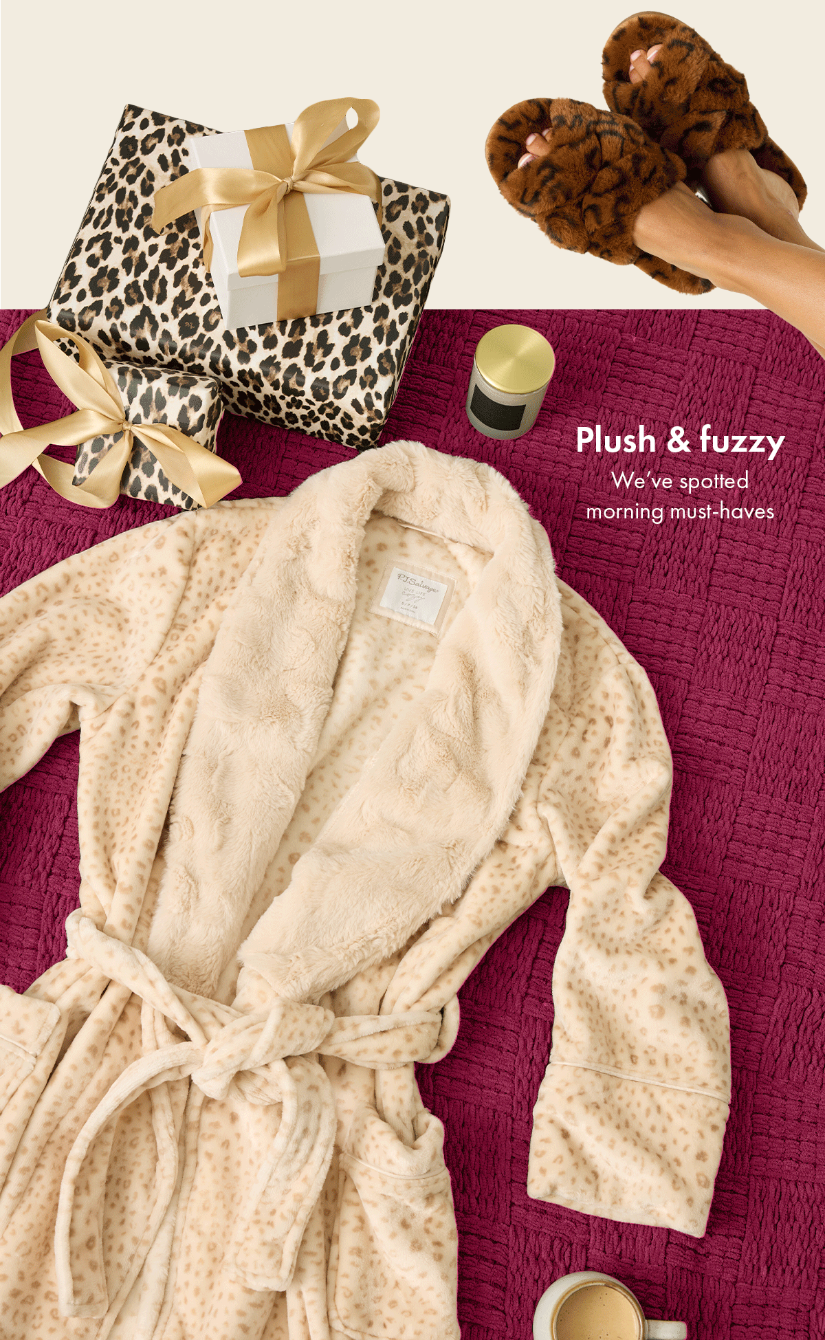 Plush & fuzzy spotted must-haves