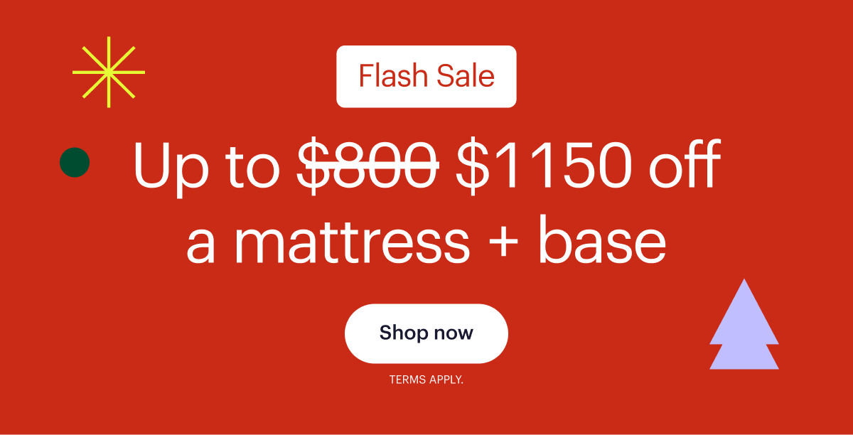 Up to $1150 off a mattress + base