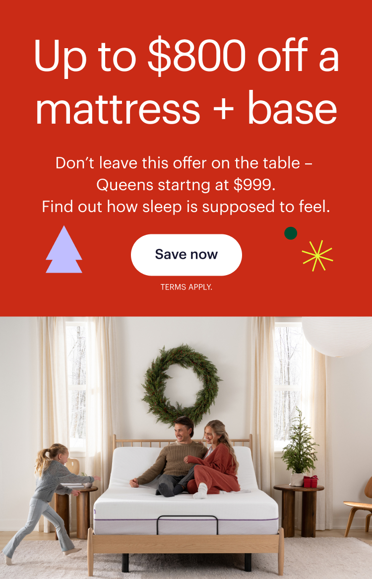 Up to $800 off a mattress + base