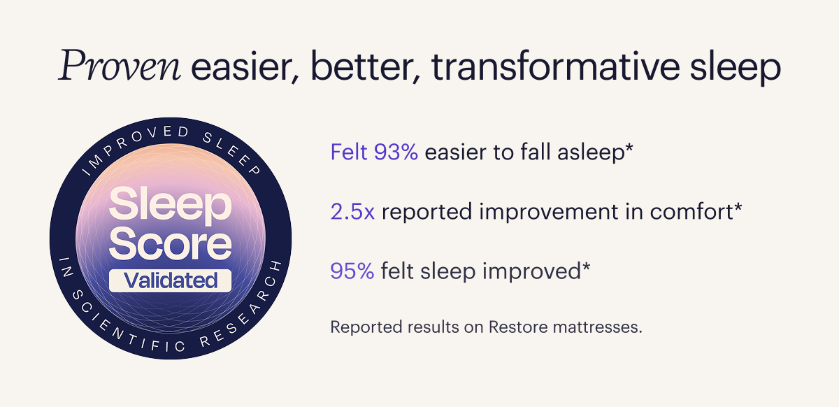Proven easier, better, transformative sleep