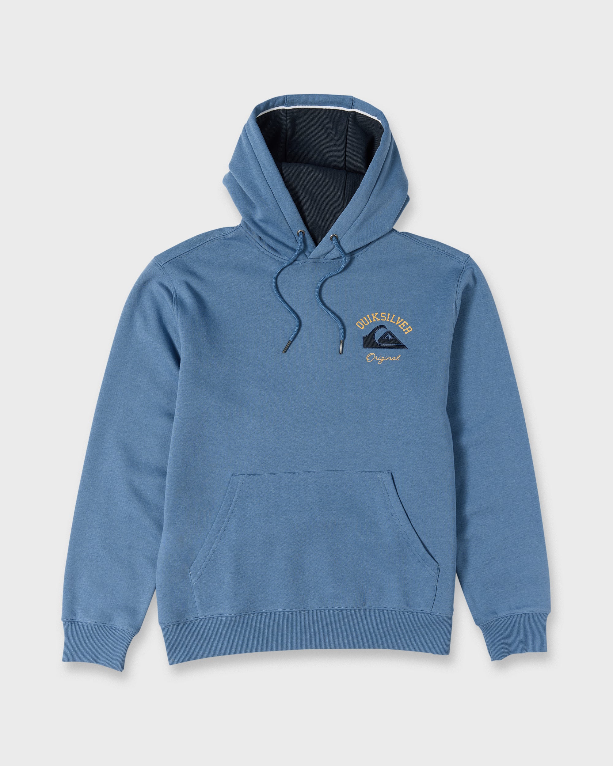 Image of Suede Graphic Pullover Hoodie - Coronet Blue